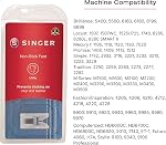 SINGER Non-Stick Presser Foot | Ideal for Sewing Leather, Vinyl, Plastic, Oilcloth & Laminated Fabrics | Smooth Glide with Teflon Coating | Works Best On Singer Sewing Machines