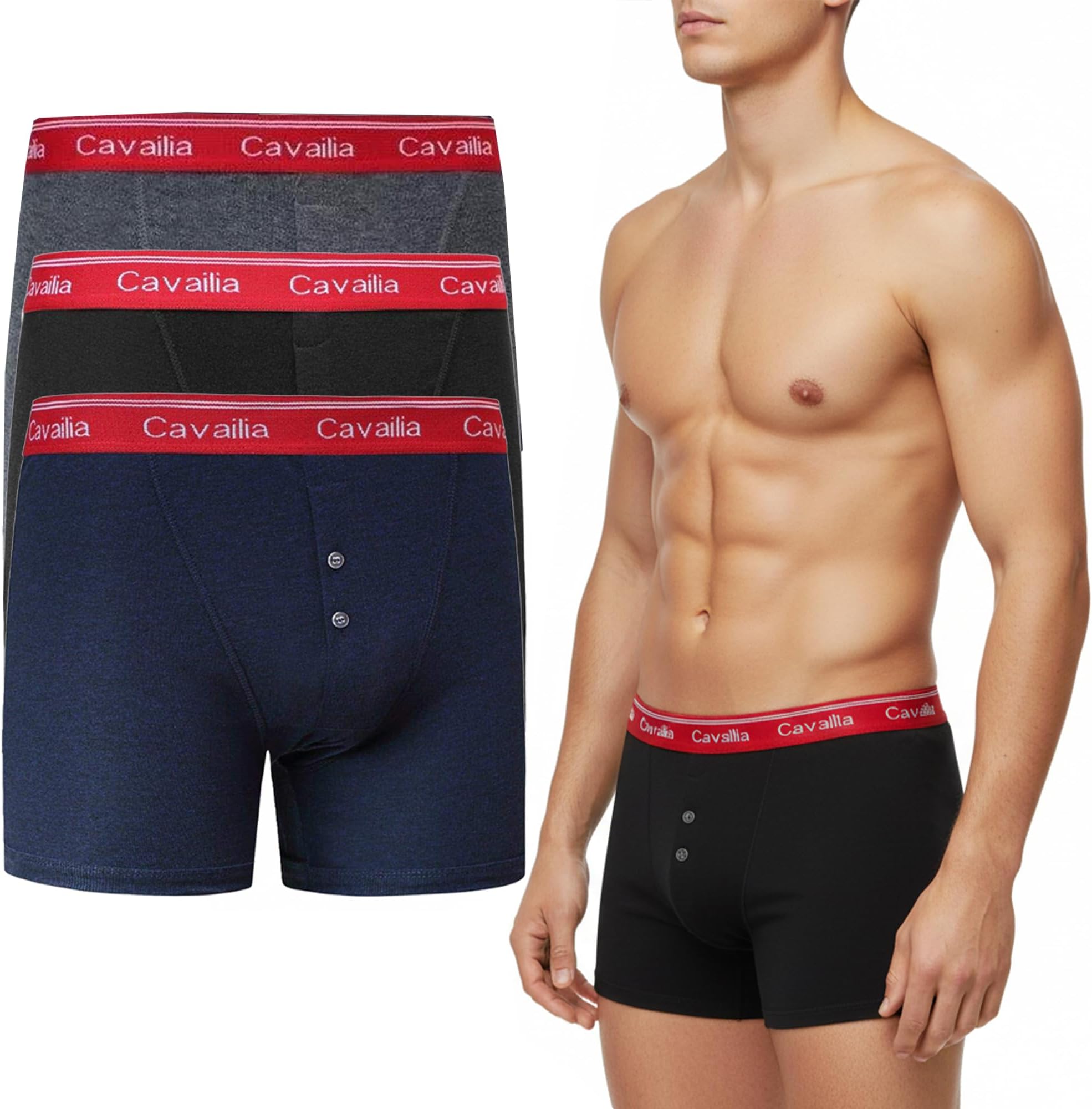 3/6 Pack Assorted Men’s Boxer Shorts, Premium Soft Multipack Cotton Stretch Trunks With Fly Button Comfort Breathable Underwear Underpants For Men