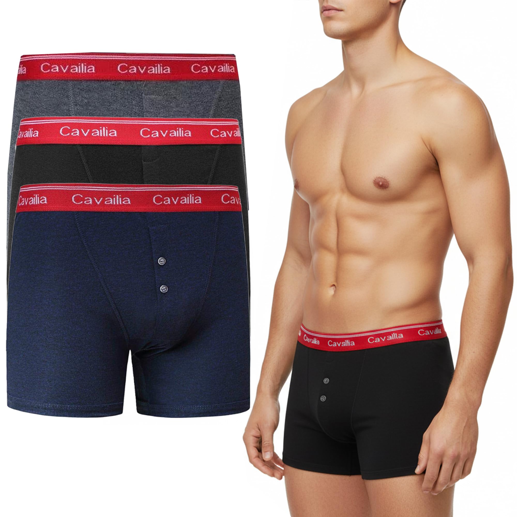 3/6 Pack Assorted Men’s Boxer Shorts, Premium Soft Multipack Cotton Stretch Trunks With Fly Button Comfort Breathable Underwear Underpants For Men