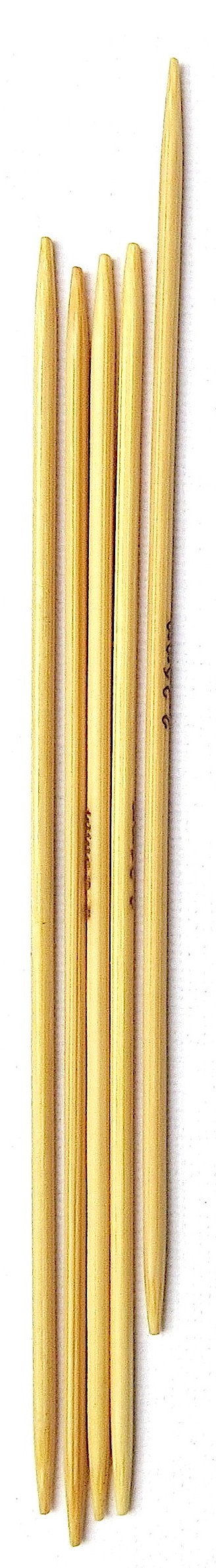 Adf Tm 5'' (13Cm) X 2.25Mm Double Pointed Bamboo Knitting Needles 5Pcs