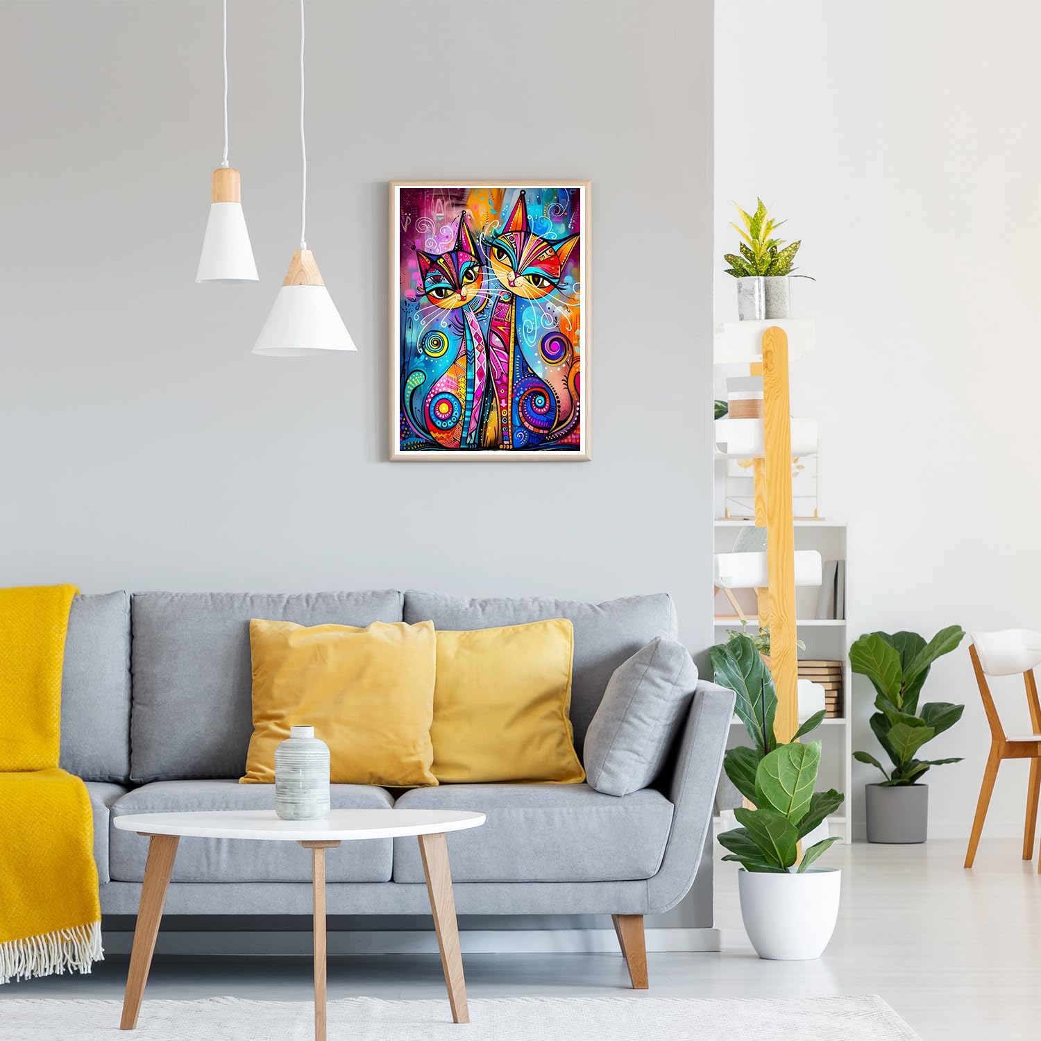 Kit De Peinture Au Diamant - Chat Fleur - 5D DIY - 30x40cm - Inclus Tous Les Outils - Pour Adultes Et Enfants - Beaux-Arts Et Loisirs Créatifs