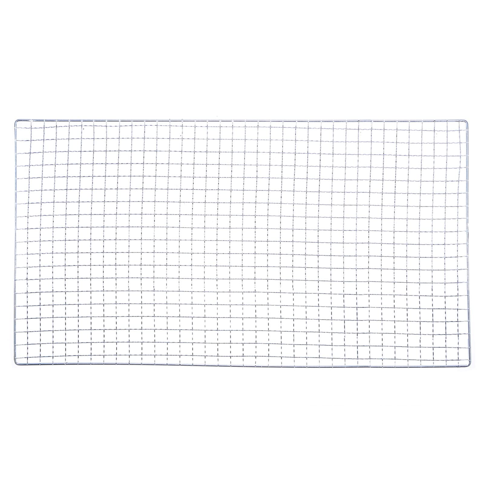 sourcing map 2-Pack Square BBQ Grill Net 25x50cm Galvanized Iron