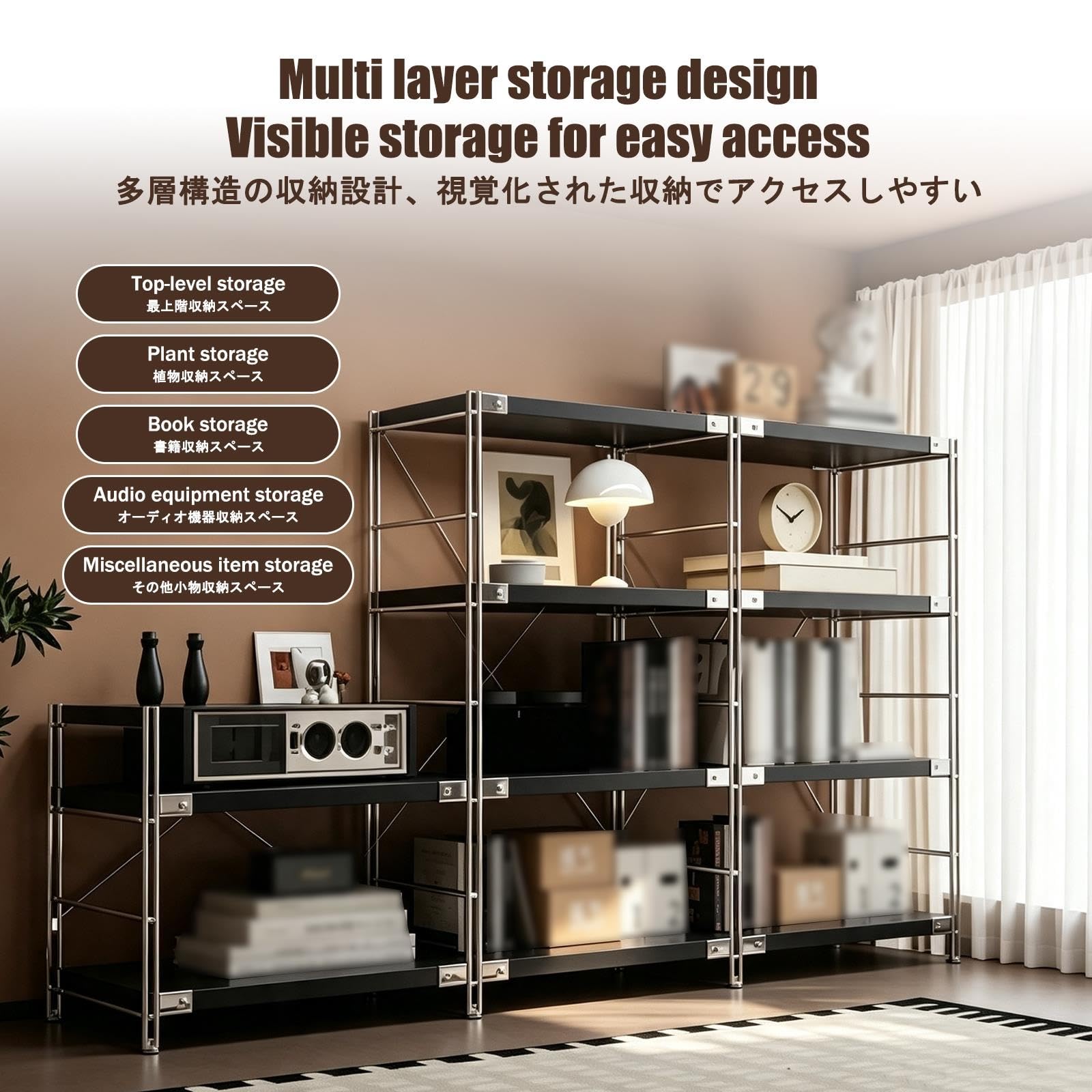 Tavolo per Acquario, Acquario con Mobile Completo | Realizzato in Acciaio e Legno; Supporta Un Carico di 150 Kg(B,40x30x50cm/15.7x11.8x19.7in)