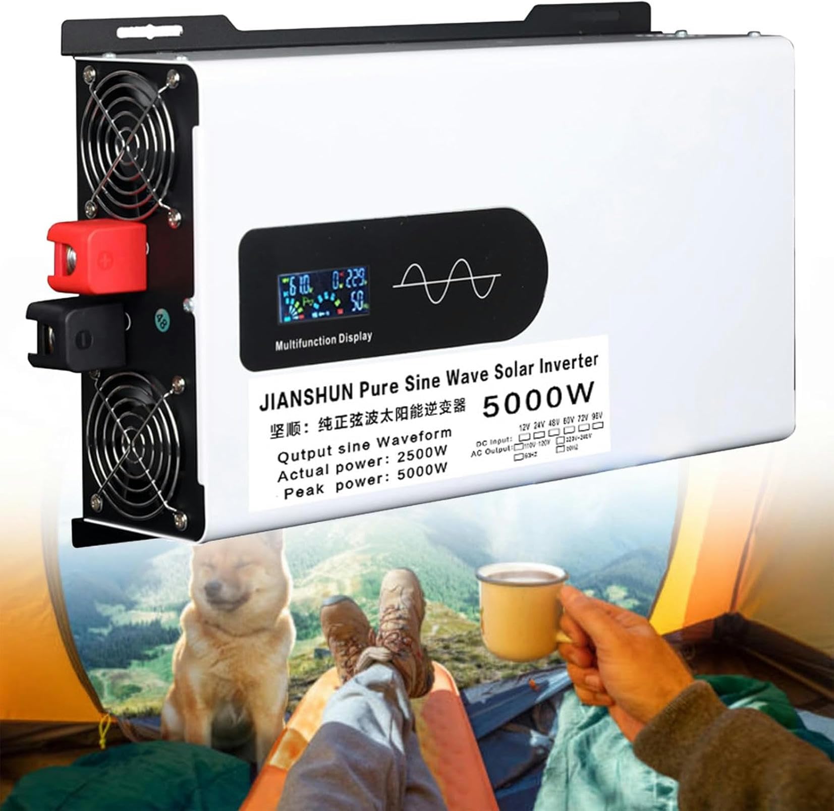 Onduleur 5000W convertisseur de tension pour l'autonomie en road-trip et bateau