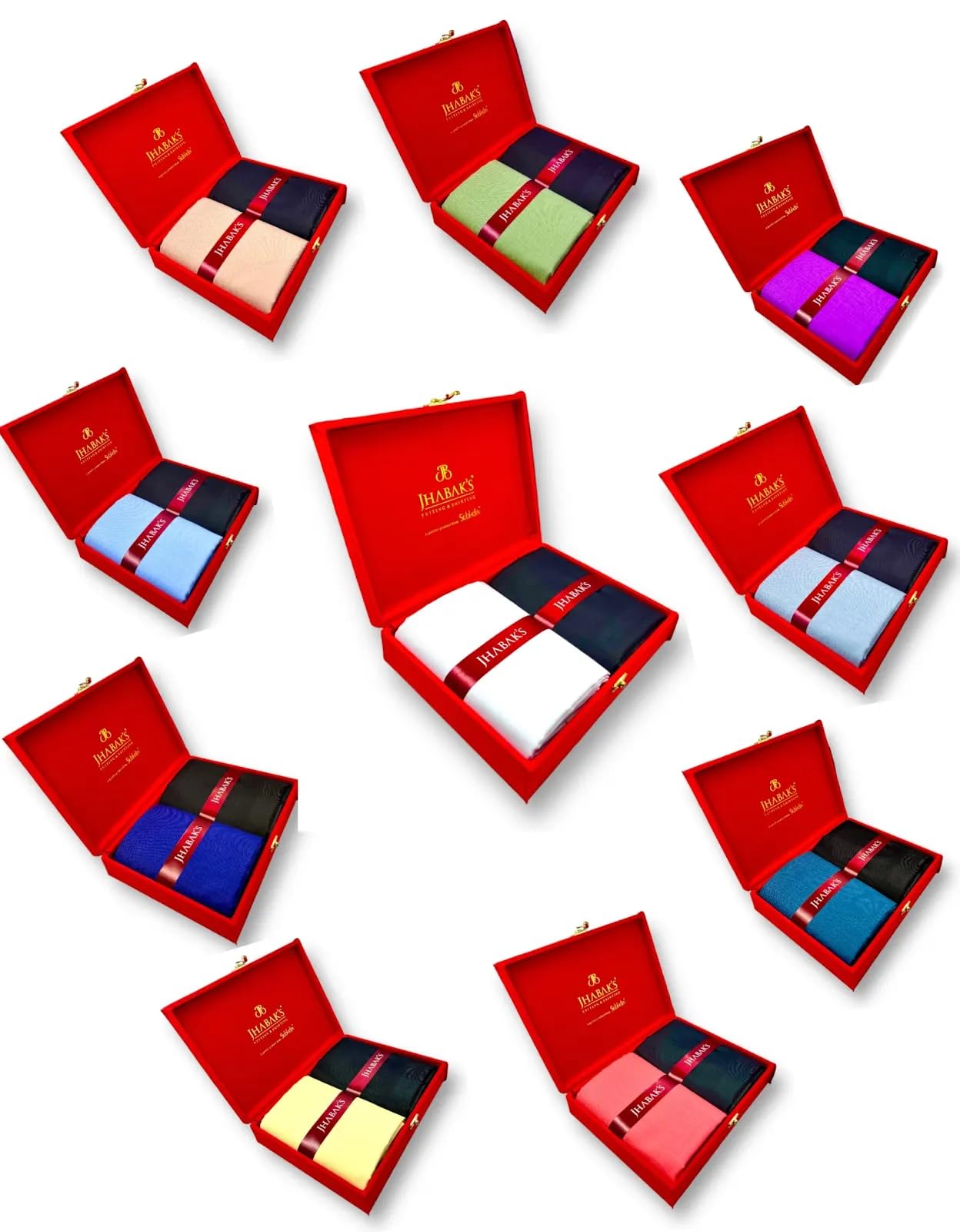 Unstitched Premium Cotton Blend Solid Shirt & Trouser Fabric - 2.25 m Shirt Cloth - 1.30 m Pant Piece (Pack of 10)