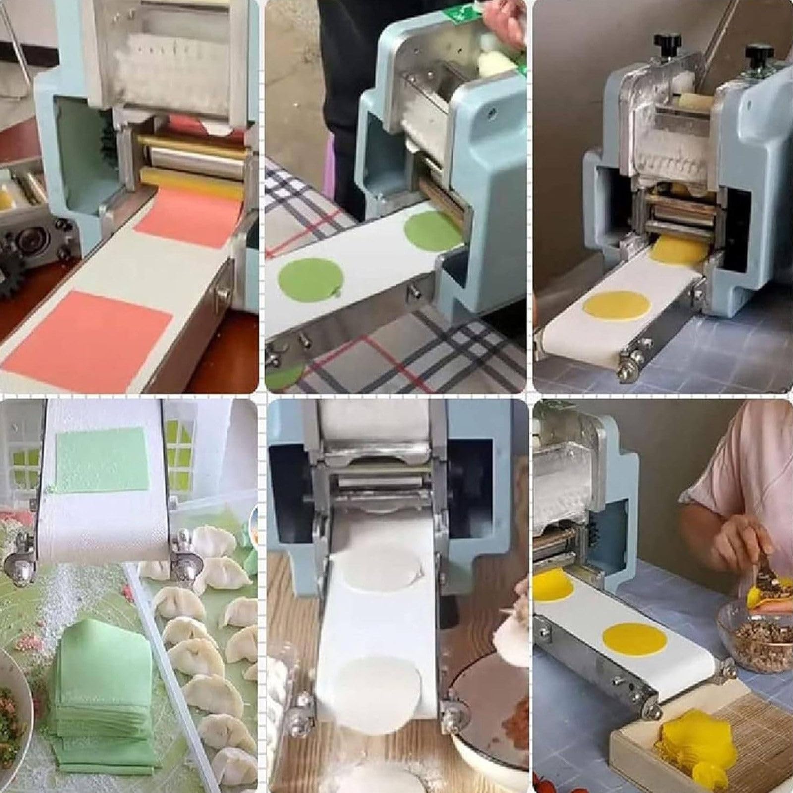 Macchina per sfogliare e incartare Ravioli 140W 220V, Macchina elettrica per incartare Ravioli, Macchina Automatica per la Produzione di Pasta per Ravioli per Uso Commerciale e Dom