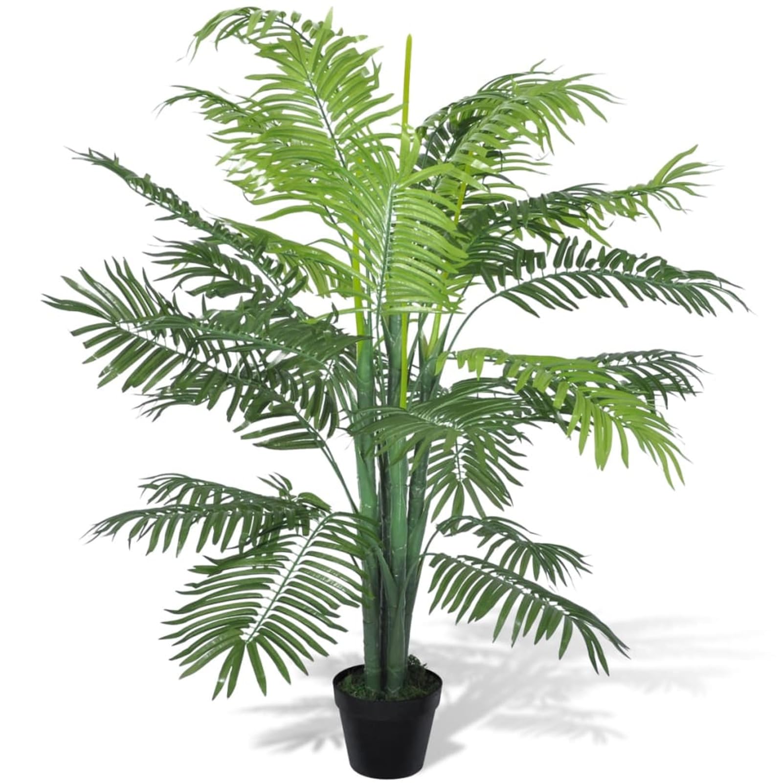 Homgoday Palmera Phoenix Artificial de 130 cm con Macetero de Plástico Incluido