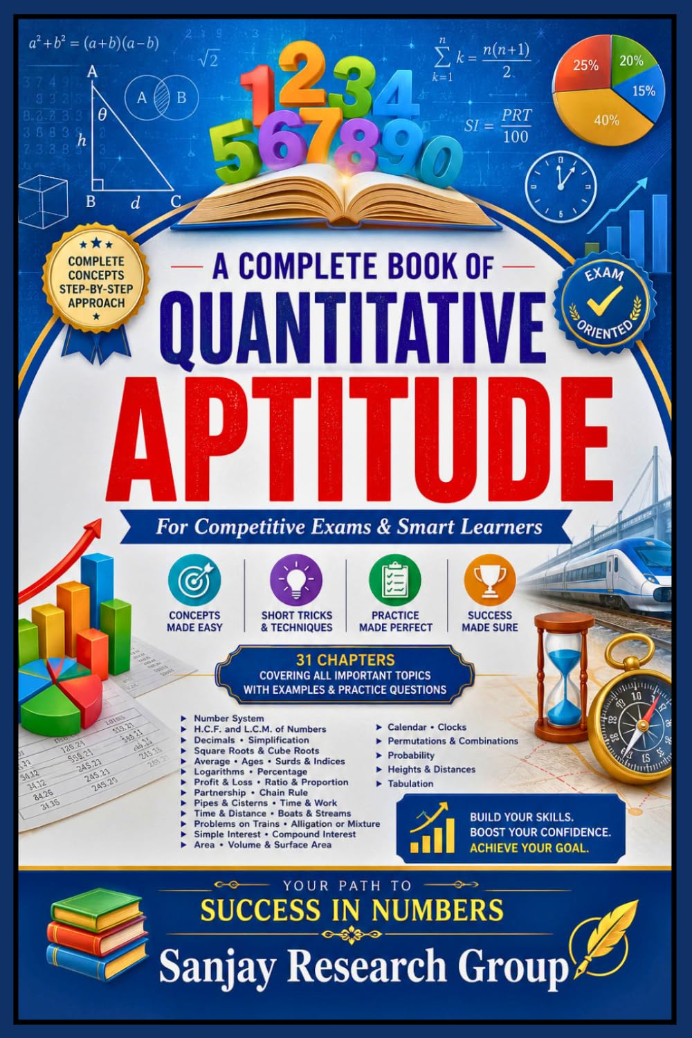 Quantitative Aptitude: For Competitive Exams & Smart Learners (Exam Preparation Books By Sanjay Mandavi)