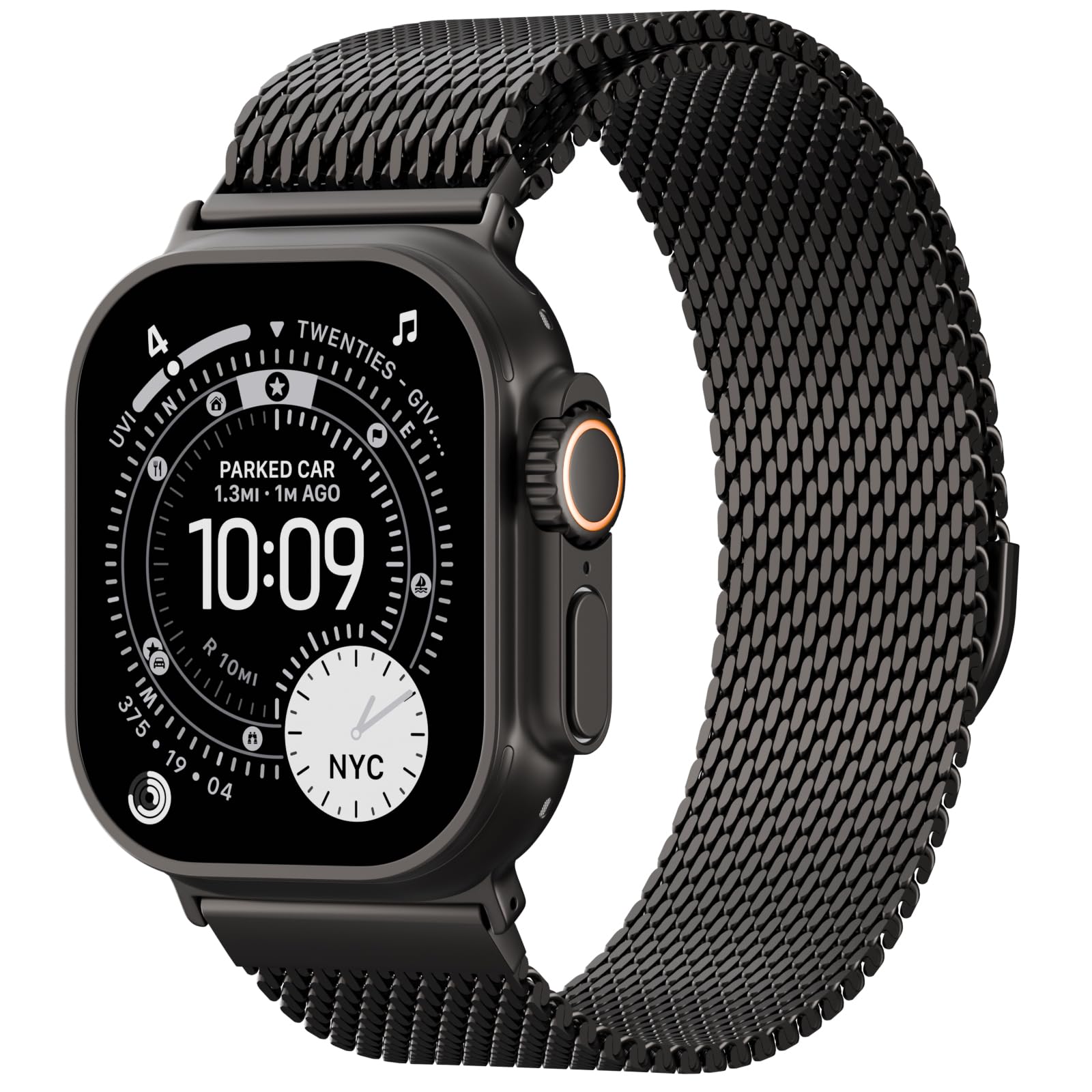 Magnetic Mesh Milanese Loop Compatible with Apple Watch Band 49mm 46mm 45mm 44mm 42mm 41mm 40mm 38mm Men Women, Stainless Steel Metal Strap for iWatch Ultra 3/2/1 Series 11 10 9 8 7 6 5 4 SE-image-48