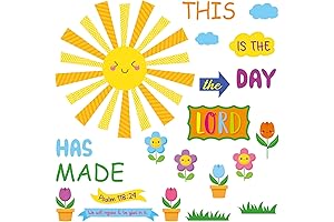 150 PCS Sunday School Bulletin Board Decor for Classroom, Church, Bible Study