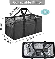 Vista 3 de Acnusik Bolsa de mano extragrande para mujer con bolsillos, bolsas plegables de lona