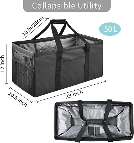 Miniatura 2 de Acnusik Bolsa de mano extragrande para mujer con bolsillos, bolsas plegables de lona