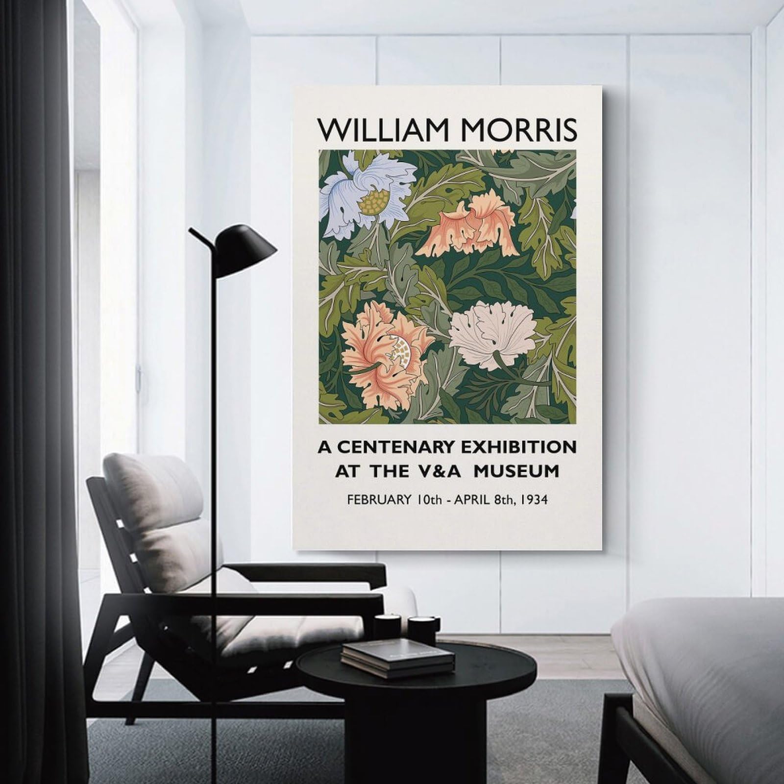Junmoney William Morris Floral Wall Picture Print 12x18inch(30x45cm), for Hallway, Lounge Or Guest Room, Gift Idea for Housewarming And Birthdays