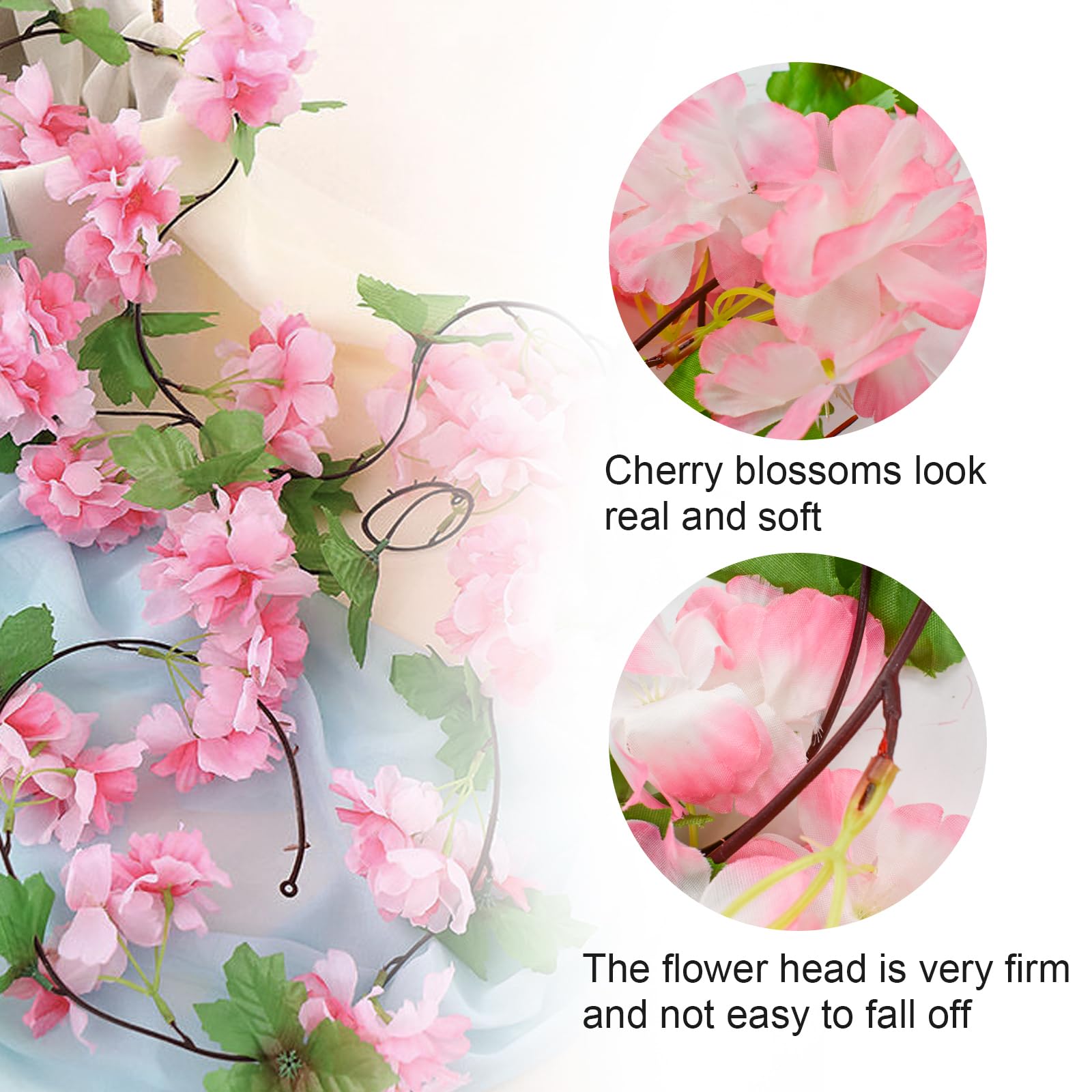 pezzi 5.6FT fiori di ciliegio artificiali Sakura fiori appesi vite