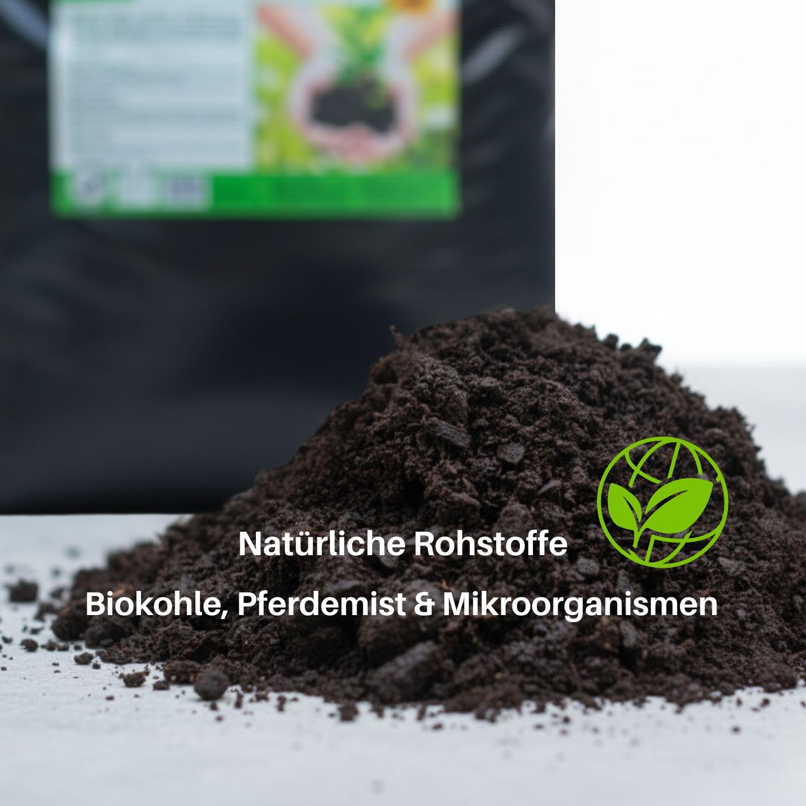 CarboVerte Kaluterra Schwarzerde Terra Preta, 20 L – Premium Pflanzenkohle Bodenverbesserer, Wasser- & Nährstoffspeicher, Nachhaltig, Für Beet, Hochbeet & Topfpflanzen