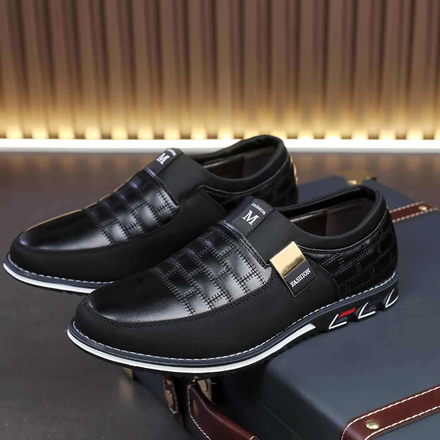 Men's Luxury Modern Oxford Leather Loafers Flat Sneakers Walking Shoes Party Prom Business Office Dress Shoes Size 7-15 - Image 5