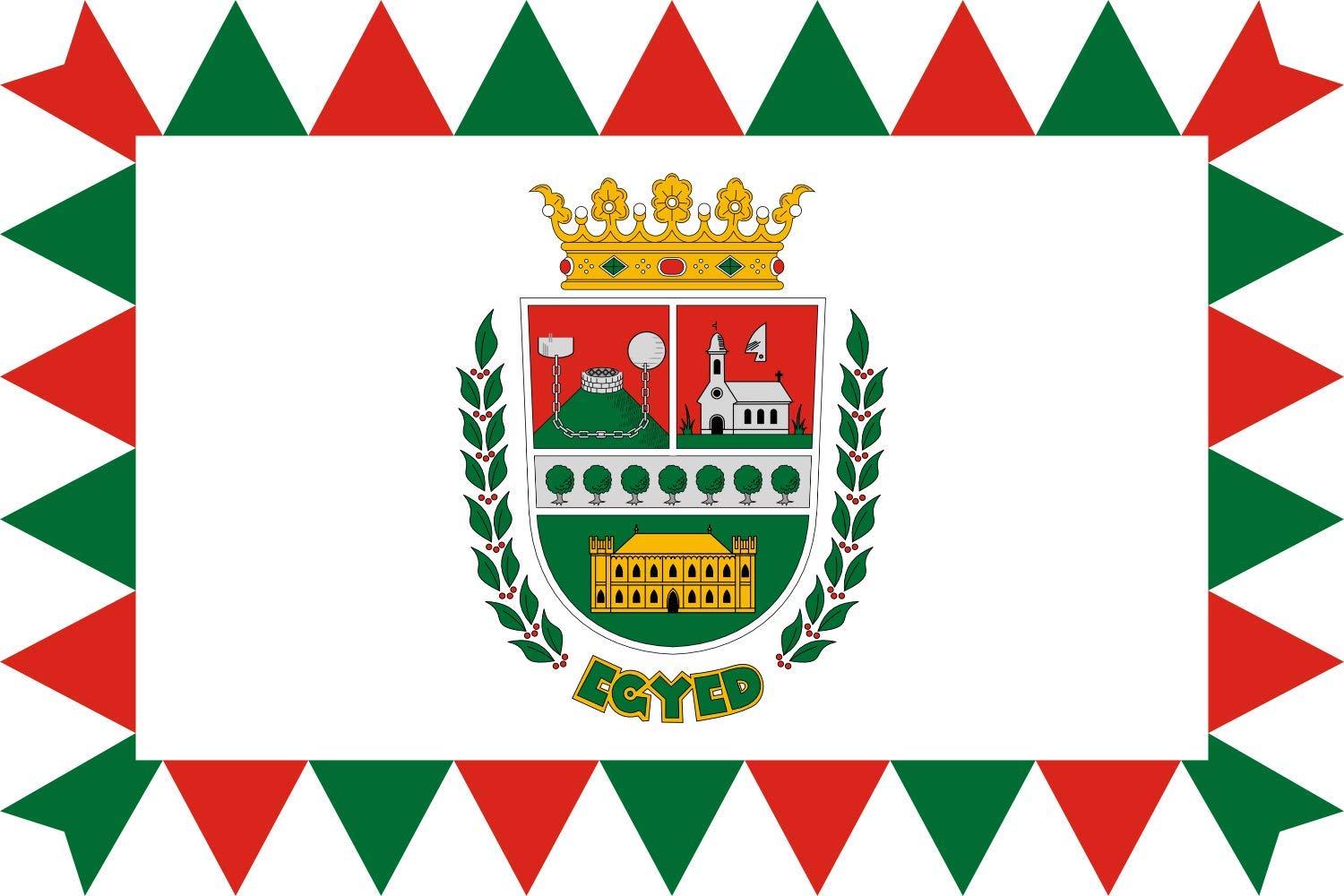 Drapeau Large Egyed pour décoration de salle et cérémonies locales