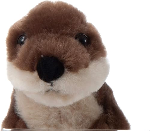 Miniatura 7 de The Petting Zoo Animal de peluche de nutria de río, regalos para niños, animales salvajes del zoológico Onez, juguete de peluche de nutria de río de