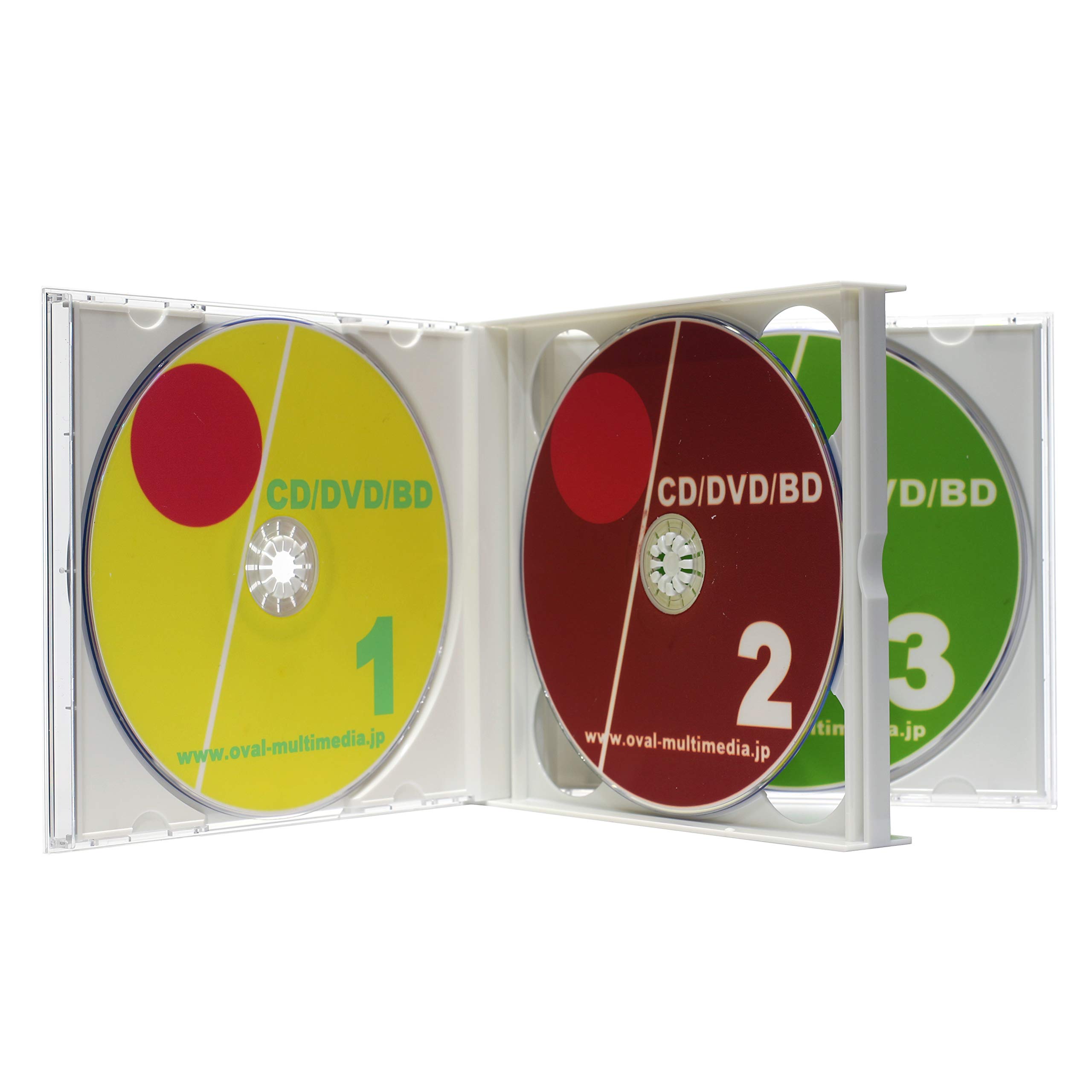 Amazon.co.jp: CD Case, Japanese Multi-CD Case, 3 Disc Storage, 0.9