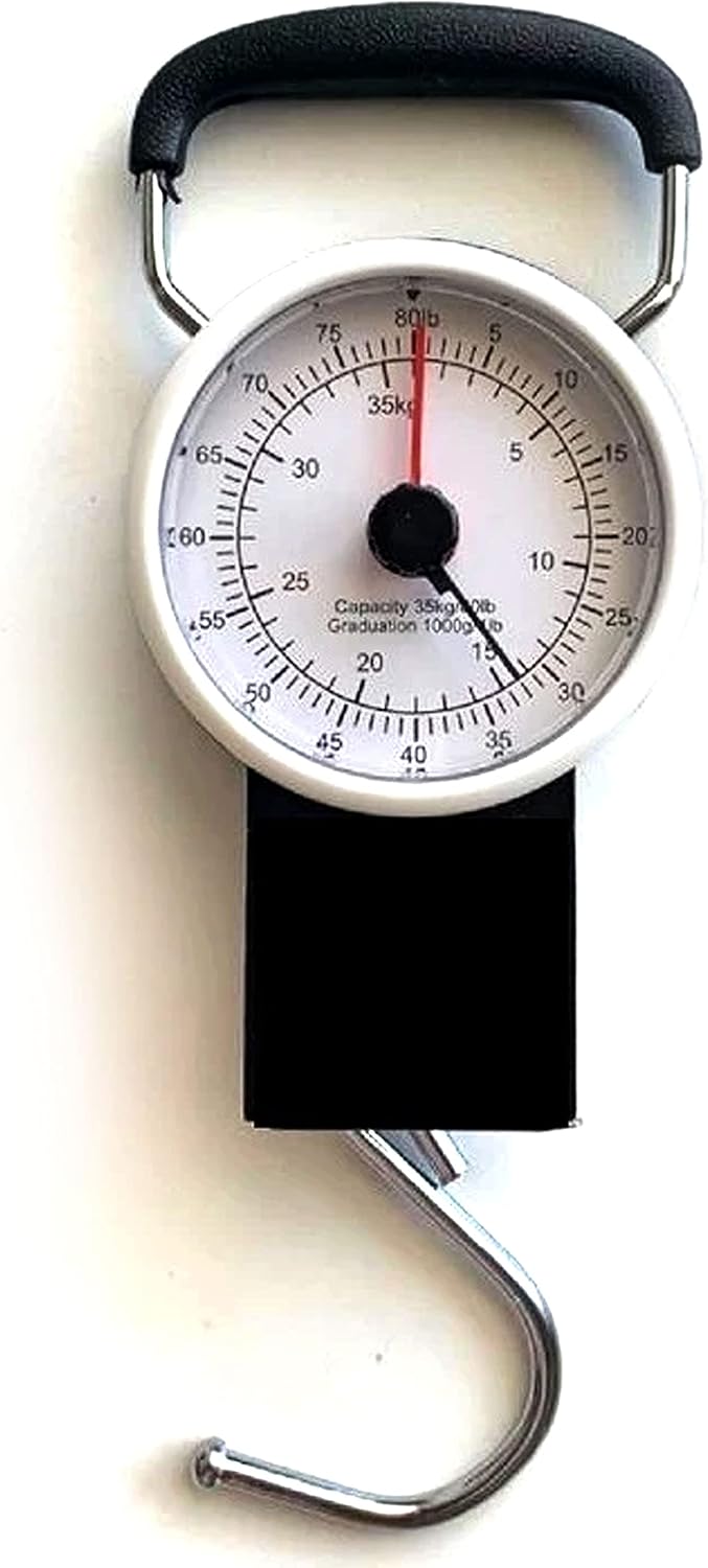 35kg 80lb Travel Luggage Scale Suitcase Fishing Compact Weighing 1M Tape Measure : Clothing, Shoes & Jewelry