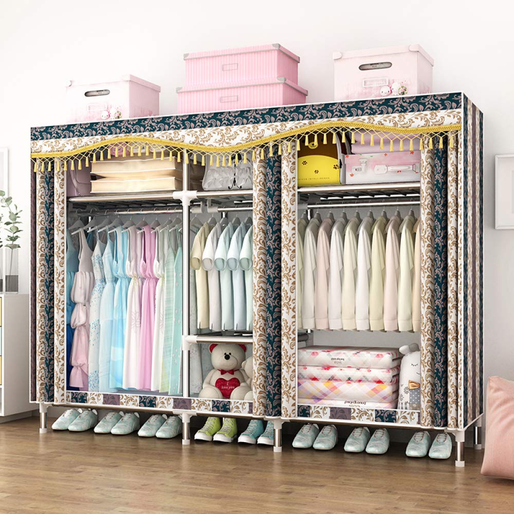 Armoire en tissu portable grand format penderie étagère pour serviettes