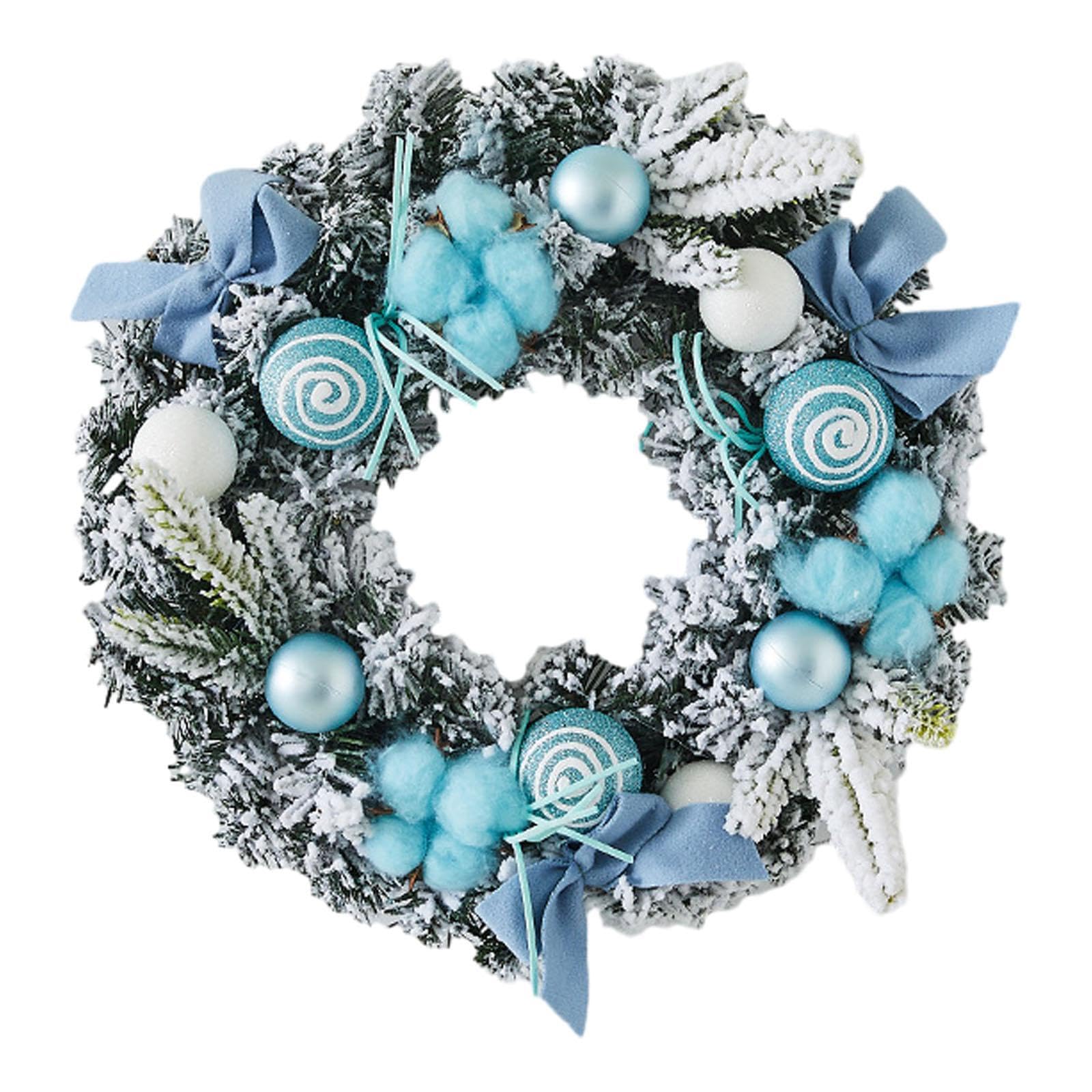 PIXZCSA Reusable Winter Holiday Floral Ornament Artificial Christmas Wreath For Hotel Garden Fence Faux Christmas Wreath Adds Festive Atmosphere To Home