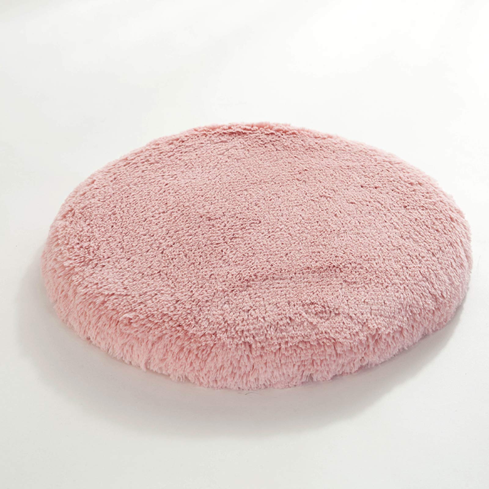 Coussin de chaise pour home office et méditation rose rond en mousse 60cm