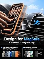 Vista 6 de ANDERY Car Phone Holder for MagSafe [360° Adjustable Memory Alloy Arm 2400gf Strongest Magnetic Power] Bendable Car Mount, Phone Holders for Your