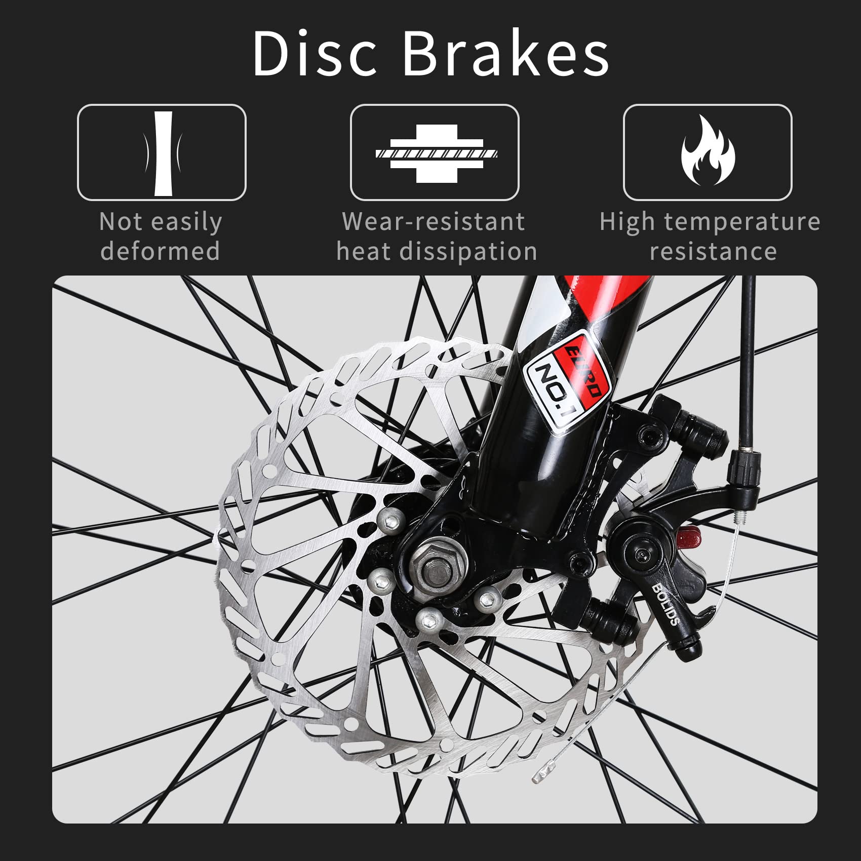 GIDUCTON Youth/Adult Mountain Bike for Men and Women,Dual Disc Brake,21 Speeds,Aluminum and Steel Frame Options, 26inch Wheels (G4)