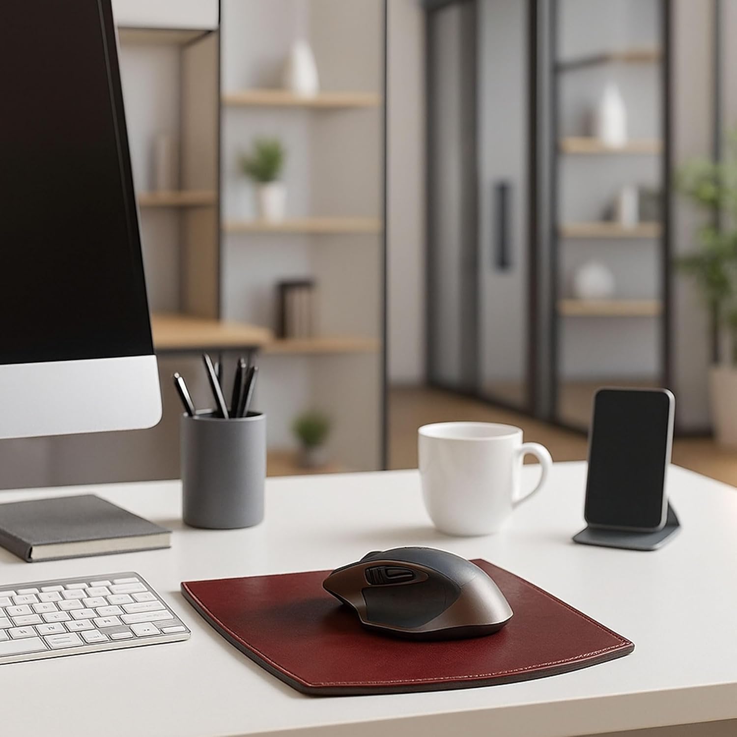 Dacasso Mocha Leather Mouse Pad