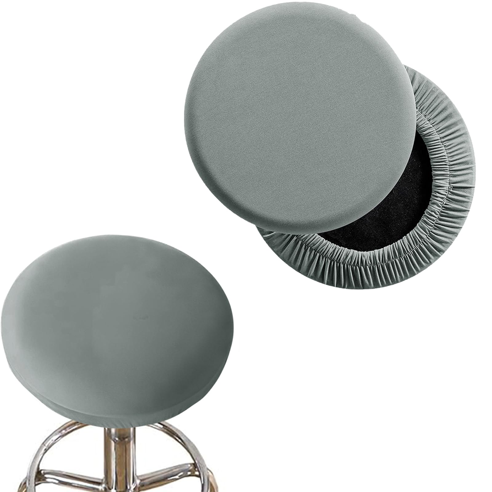 Housses de tabouret de bar rondes antidérapantes avec élastique de maintien