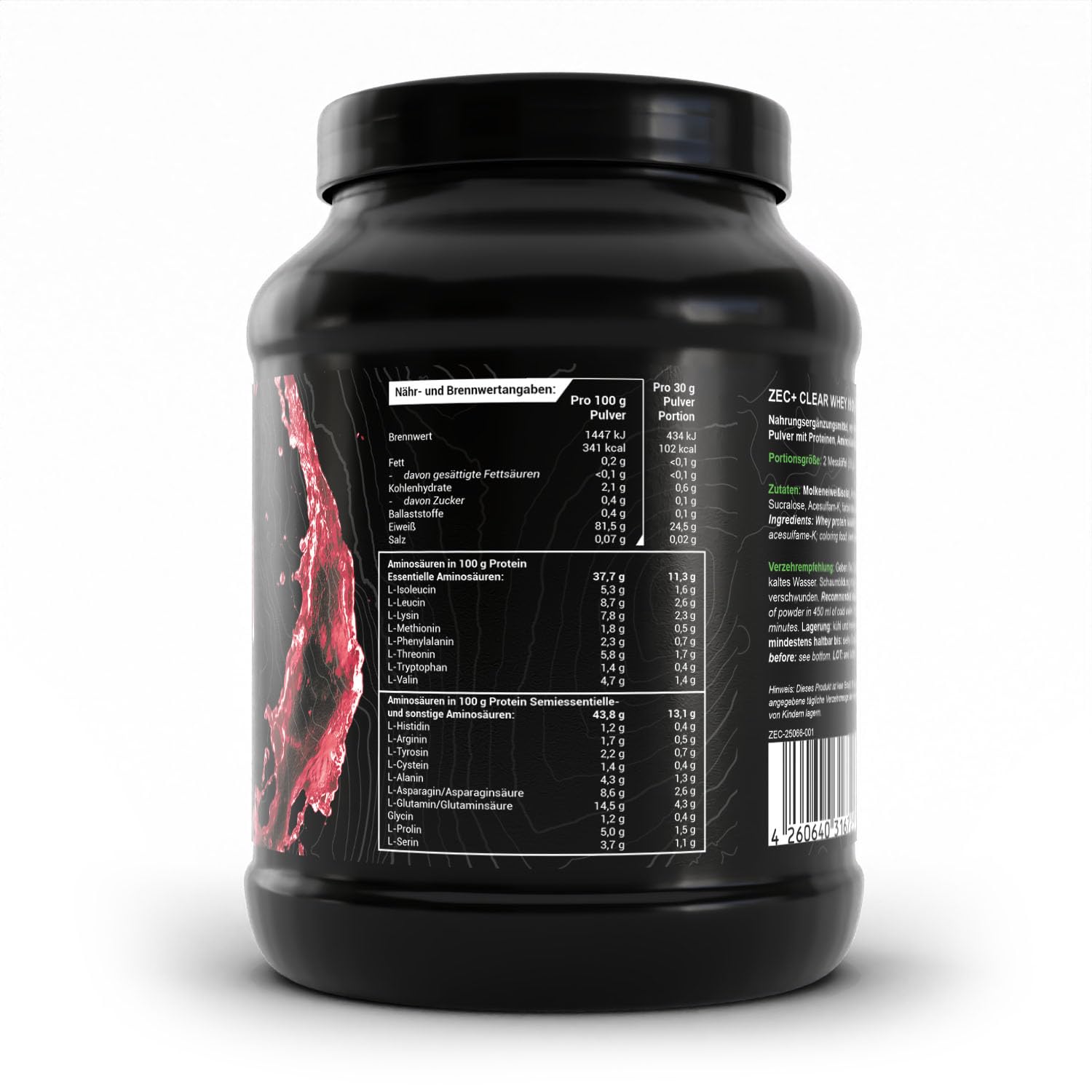 Zec+ Clear Whey Isolate (450g) Sandía Proteínas Proteína Transparente