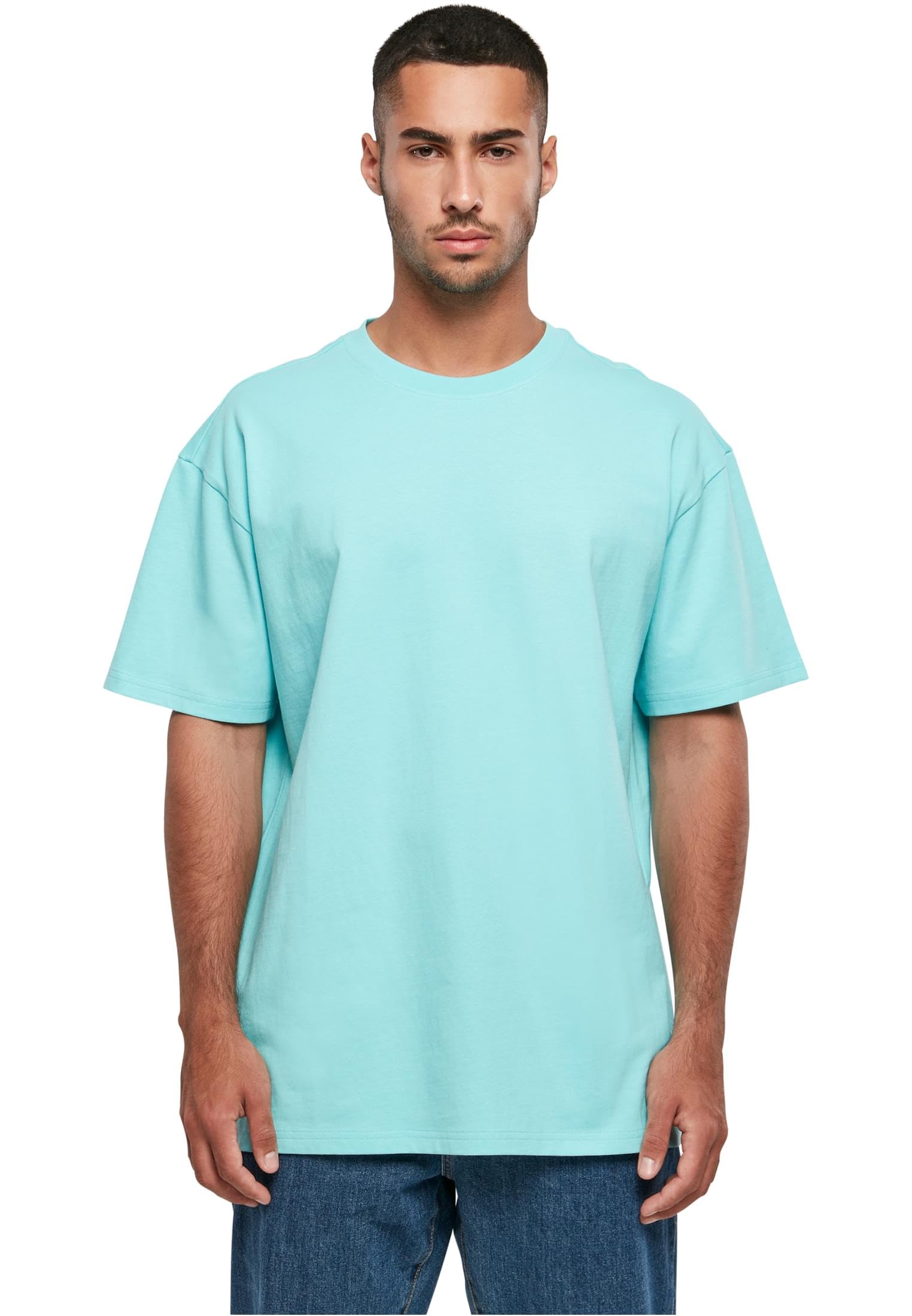 Urban Classics Men's Heavy Oversize Tee T-Shirt Available in Many Sizes S - 5XL, Beryl Blue, XXXX-Large
