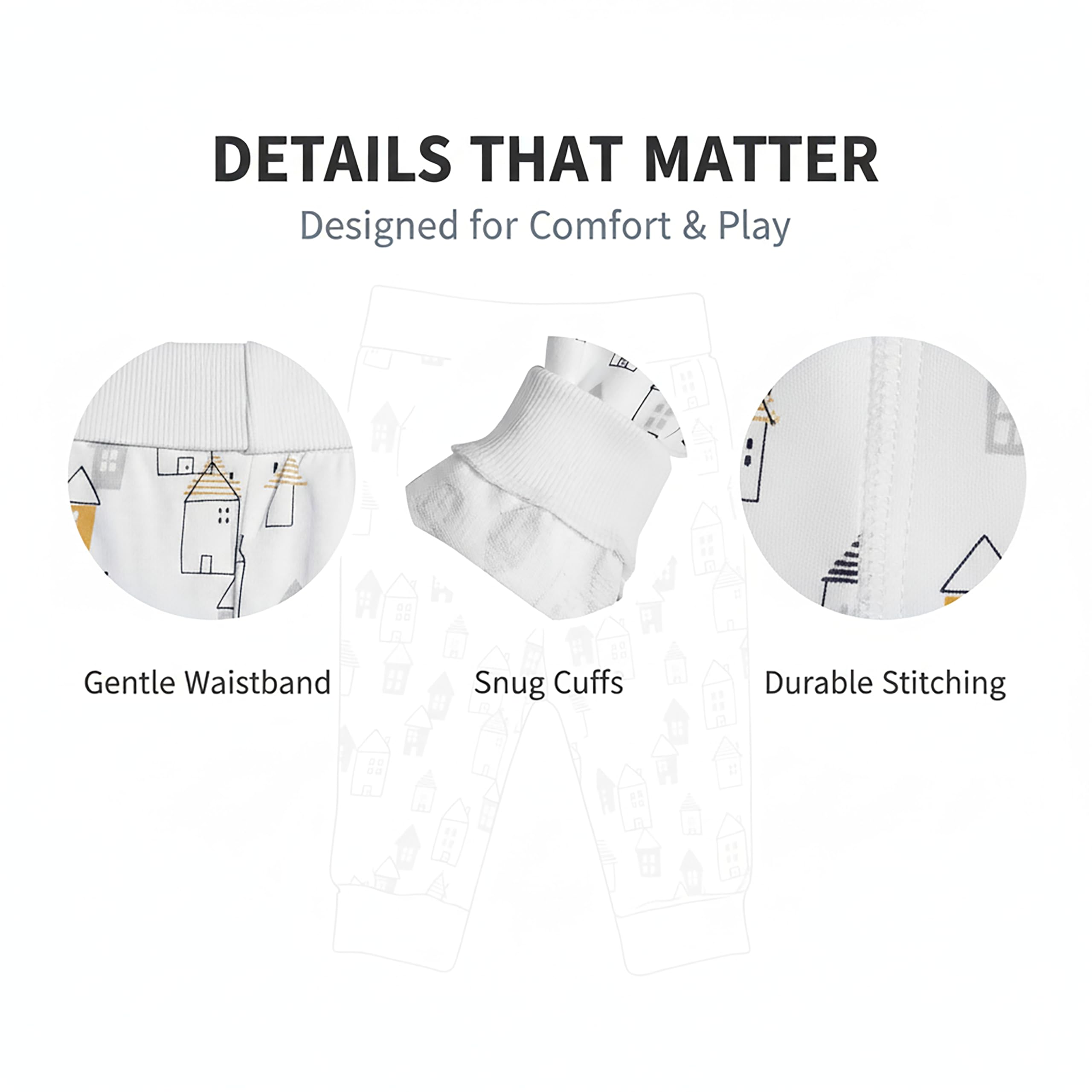 Mothercare Joggers Unisex Cotton Blend Baby Pants 2 Pack White Grey