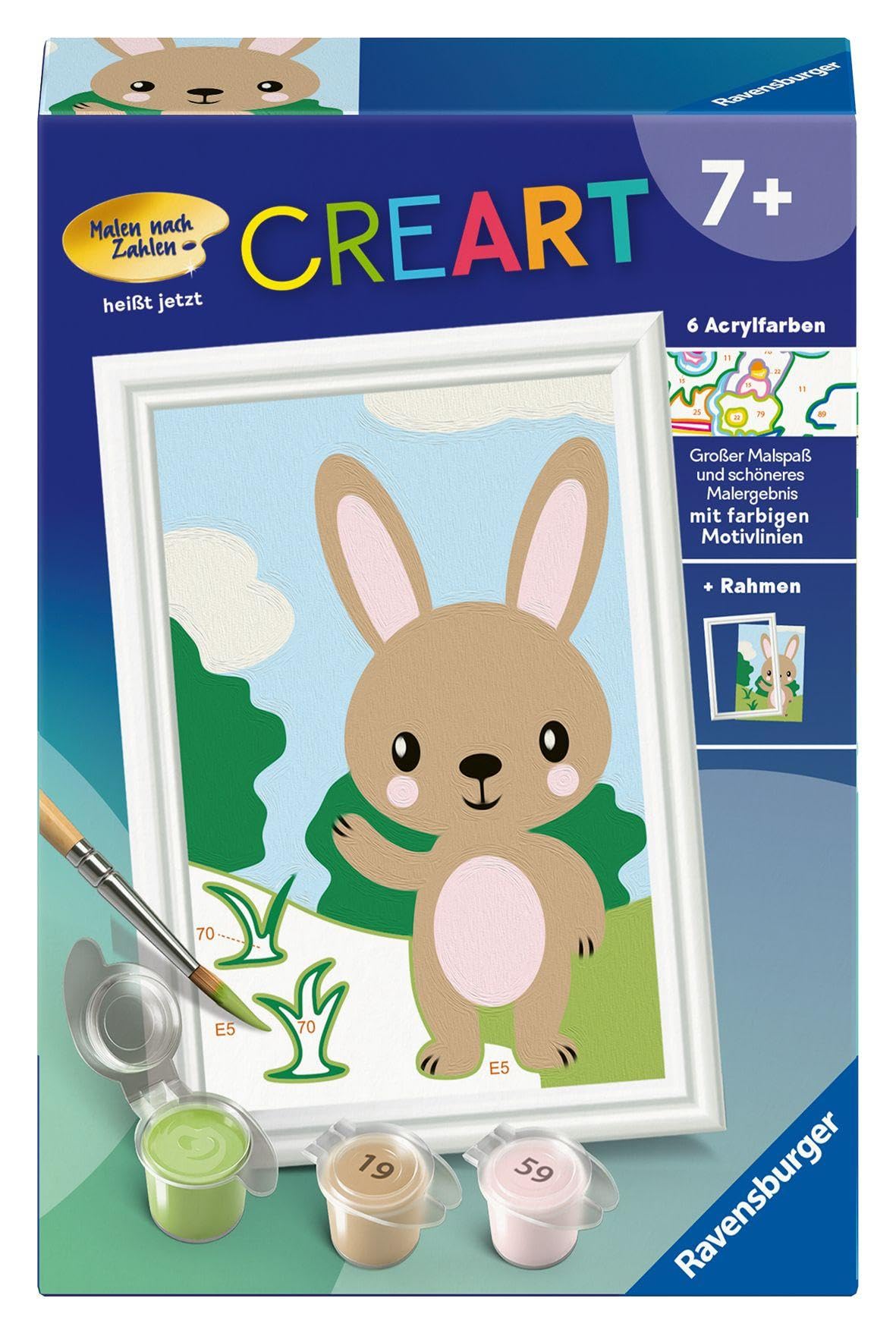 CreArt, Paint by Numbers Children - Cute Rabbit