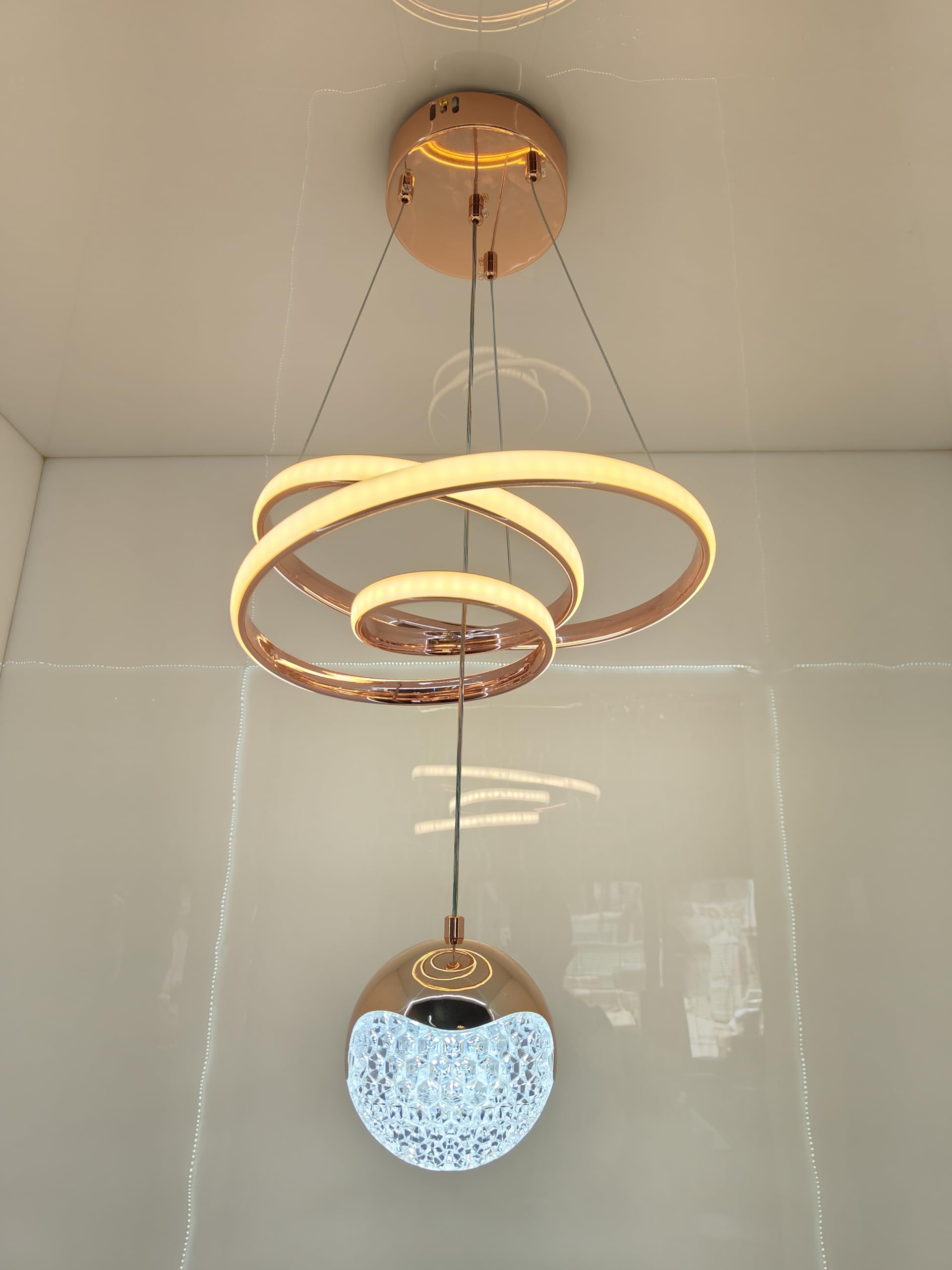 swanart Fibreglass Decorative Led Pendant Lights For Living, Dining, Bedroom And Bath, Multiple Room Lighting Fixture