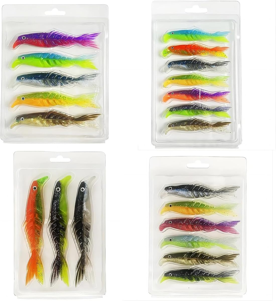 ソフトルアーセット 多色 釣り用 Amazon | Zxpjkyu 16個のカラフルな釣り用ソフトルアーセット
