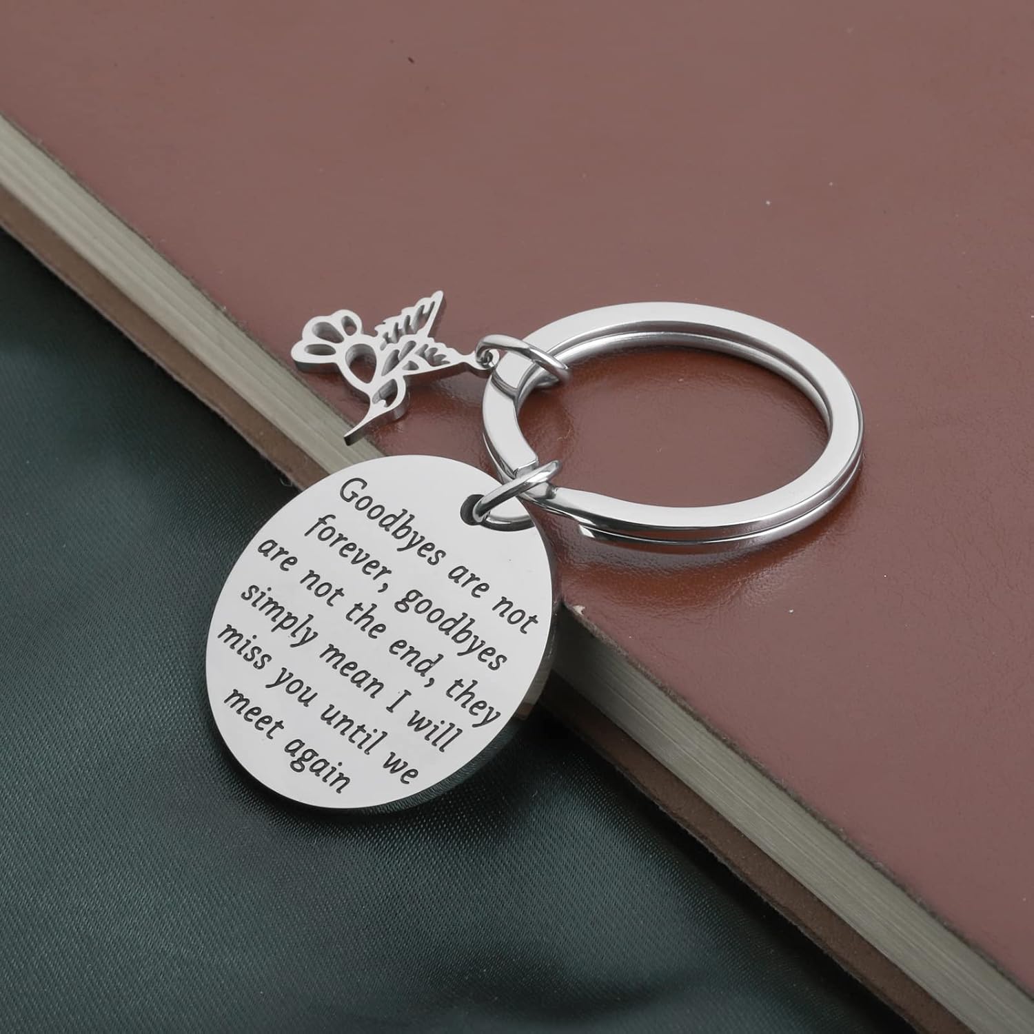 PLITI Hummingbird Gift Hummingbird Memorial Gift Goodbyes Are Not Forever Goodbyes Are Not The End Remembrance Keychain
