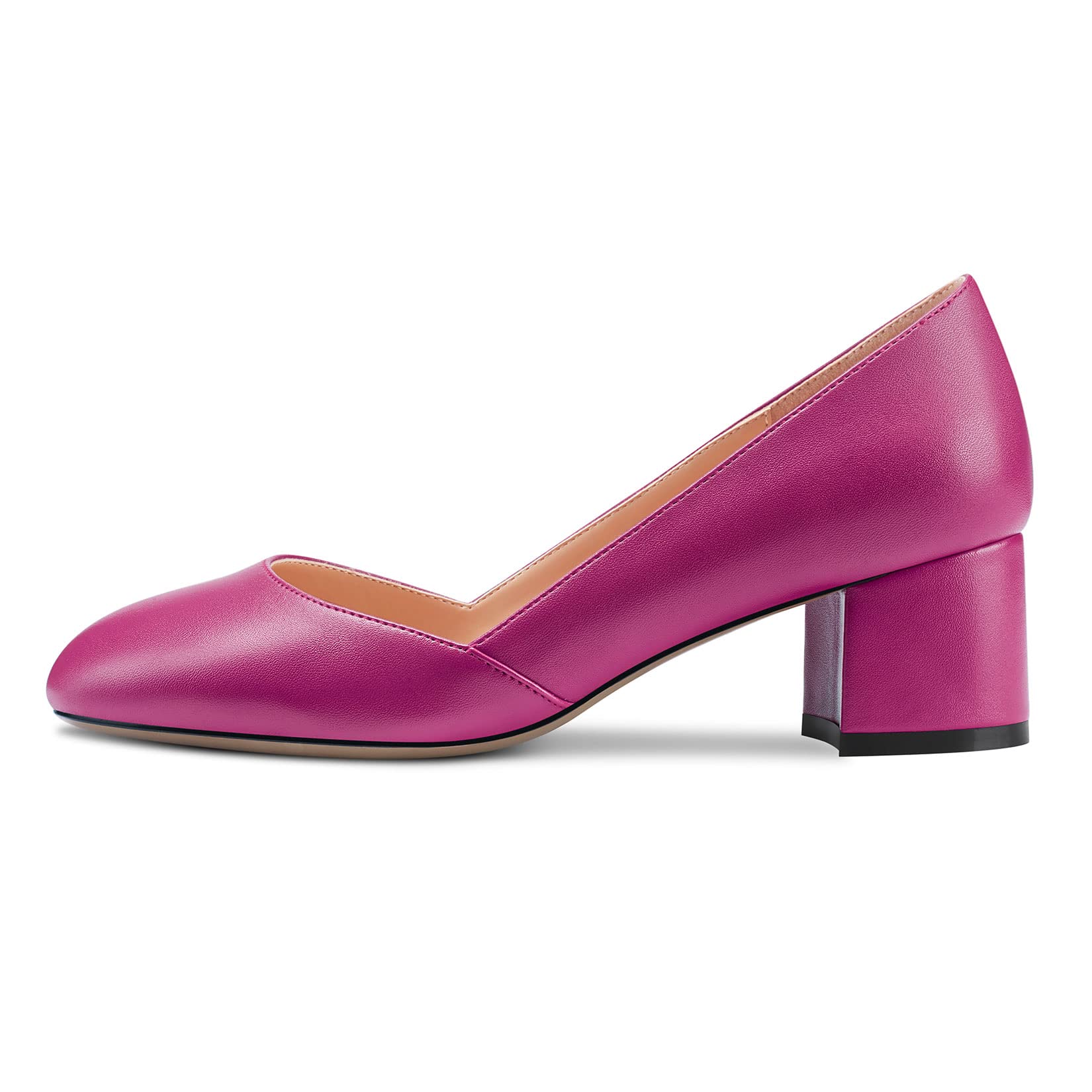 Castamere Donna Chunky Blocco Basso Tacco Heel Pumps Slip-on Classico Cute Dress 5 CM Heels Chiusa Rotonda Punta Scarpe