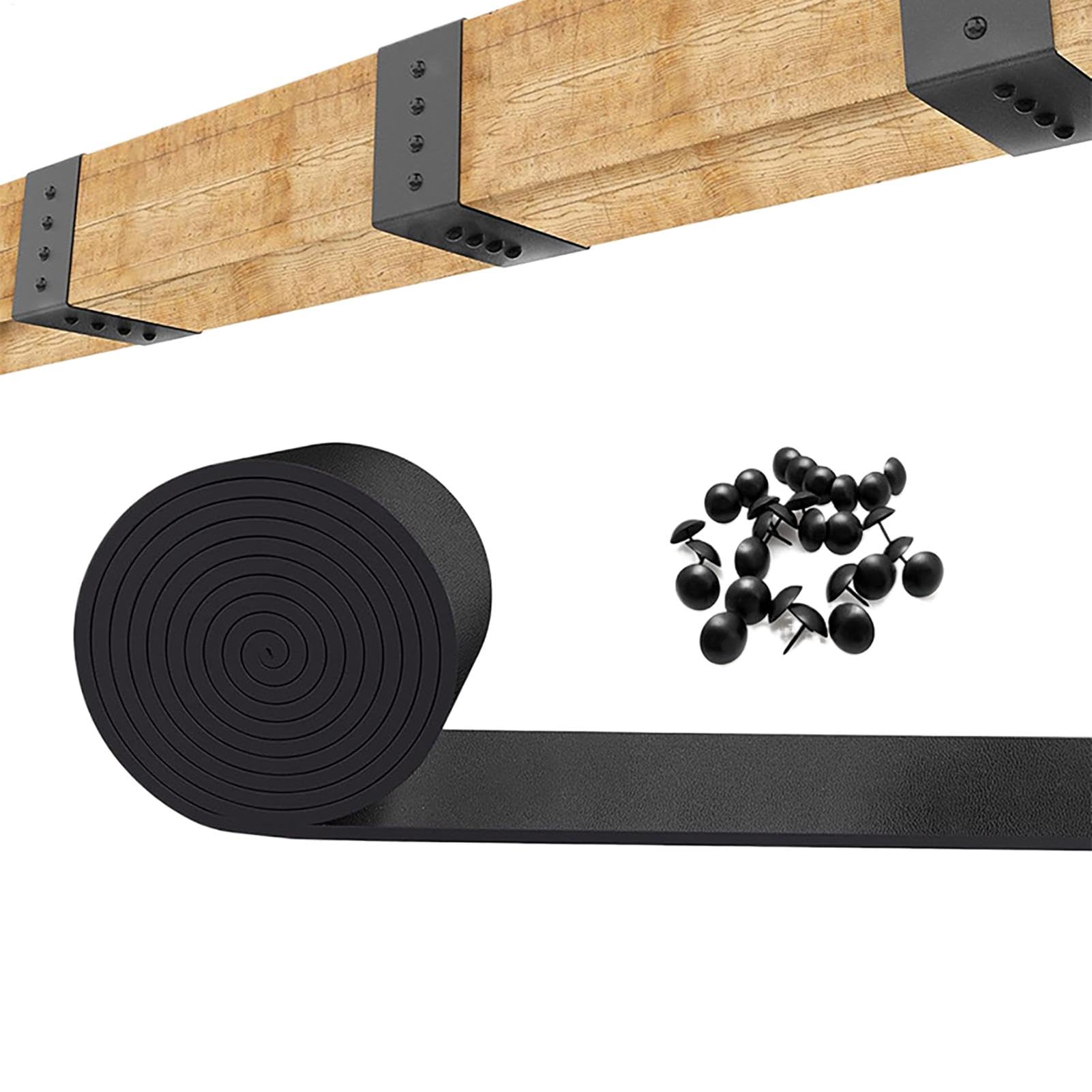 Trveqhk Adhesive Wood Tape | Faux Wood Beam Hiding Strap Adhesive Repair Tape - Metal Look Architectural Products Flexible Patch Tape for Ceiling & Shutters