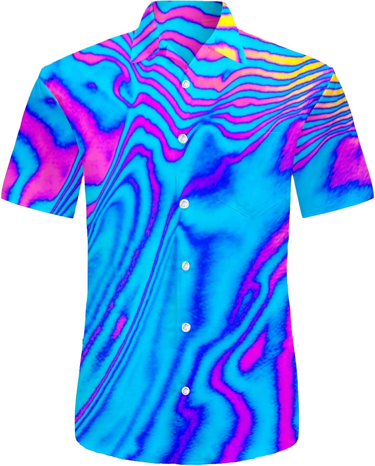 Neon Shirts for Men Button Up Shirts,Mens Neon Shirt Hawaiian Shirt for Men,Mens Beach Shirts Neon Clothes - Image 3