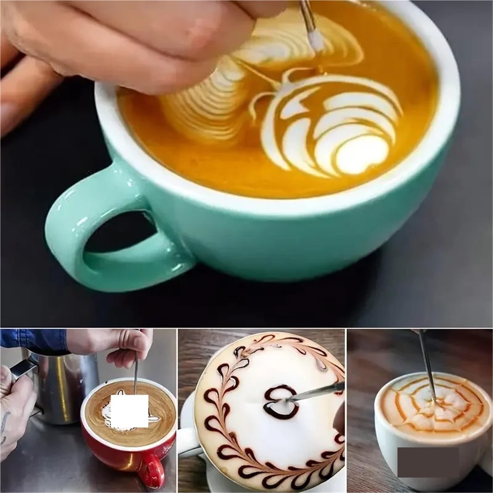 Pichet à mousse de lait avec échelle, 350/600/1000ml, 2 pièces, tasse café en acier inoxydable, Latte expresso, Cappuccino la vapeur Pour Latte Coffee Art(600ML)
