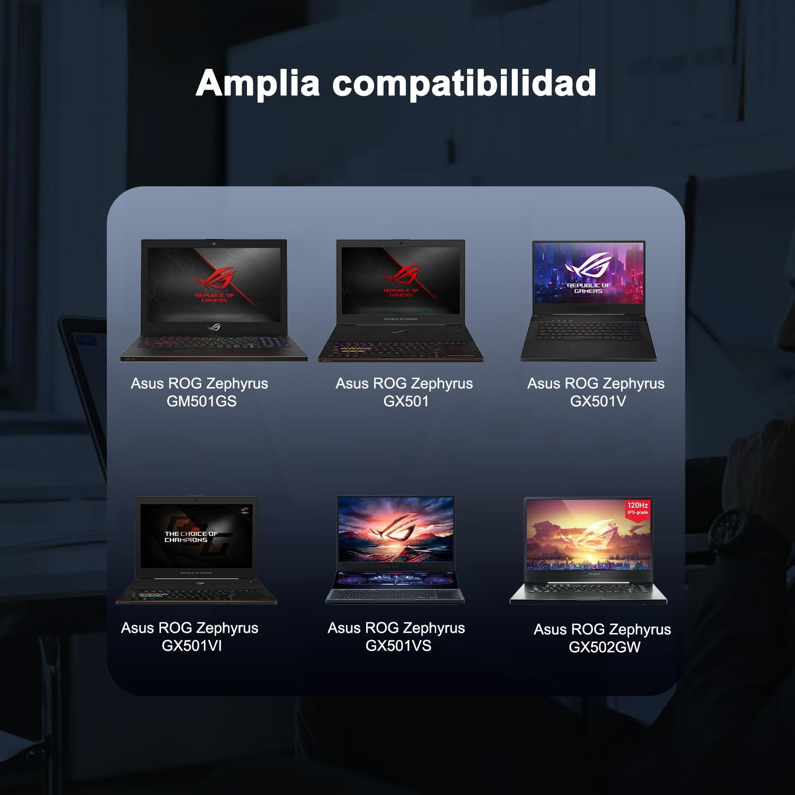 230W Cargador Portátil Compatible con ASUS ROG Zephyrus ADP-230GB B Series | ROG Zephyrus FX95G FX95D FX95DU FX86F GM501GS GX501 GX501V GX501VI GX501VS GX502 GA502DU GU502GU GX502GW GX502GV ADP-230GB B