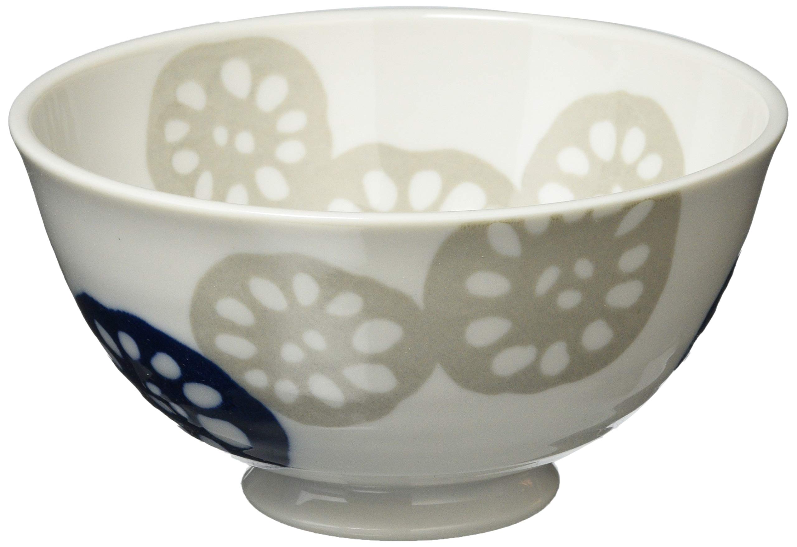 Mino Ware Lightweight Rice Bowl, Tea Bowl, Approx. 5.1 inches, Microwave and Dishwasher Safe, Lotus Root, 133-61215 : Home & Kitchen