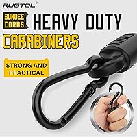 Vista 8 de Cuerdas Elásticas con Ganchos, Actualización Surtido de 12 Piezas de Servicio Pesado para Exteriores con Cuerdas Elásticas Ajustables de 48