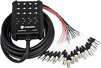 Vista 11 de PRORECK Cables Serpiente de Placa de Circuito de Envío XLR de Perfil Bajo de 12 Canales, Cable Divisor XLR para En Vivo, Grabación, Escenario