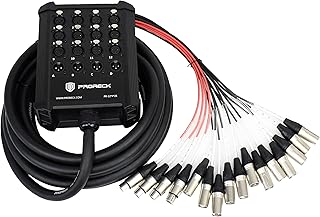 PRORECK 12-Channel Low Profile XLR Send Circuit Board Snake Cables, XLR Splitter Cable for Live, Recording, Stage, Studio, 25 Feet Long (PR-12 * 4 * 25)