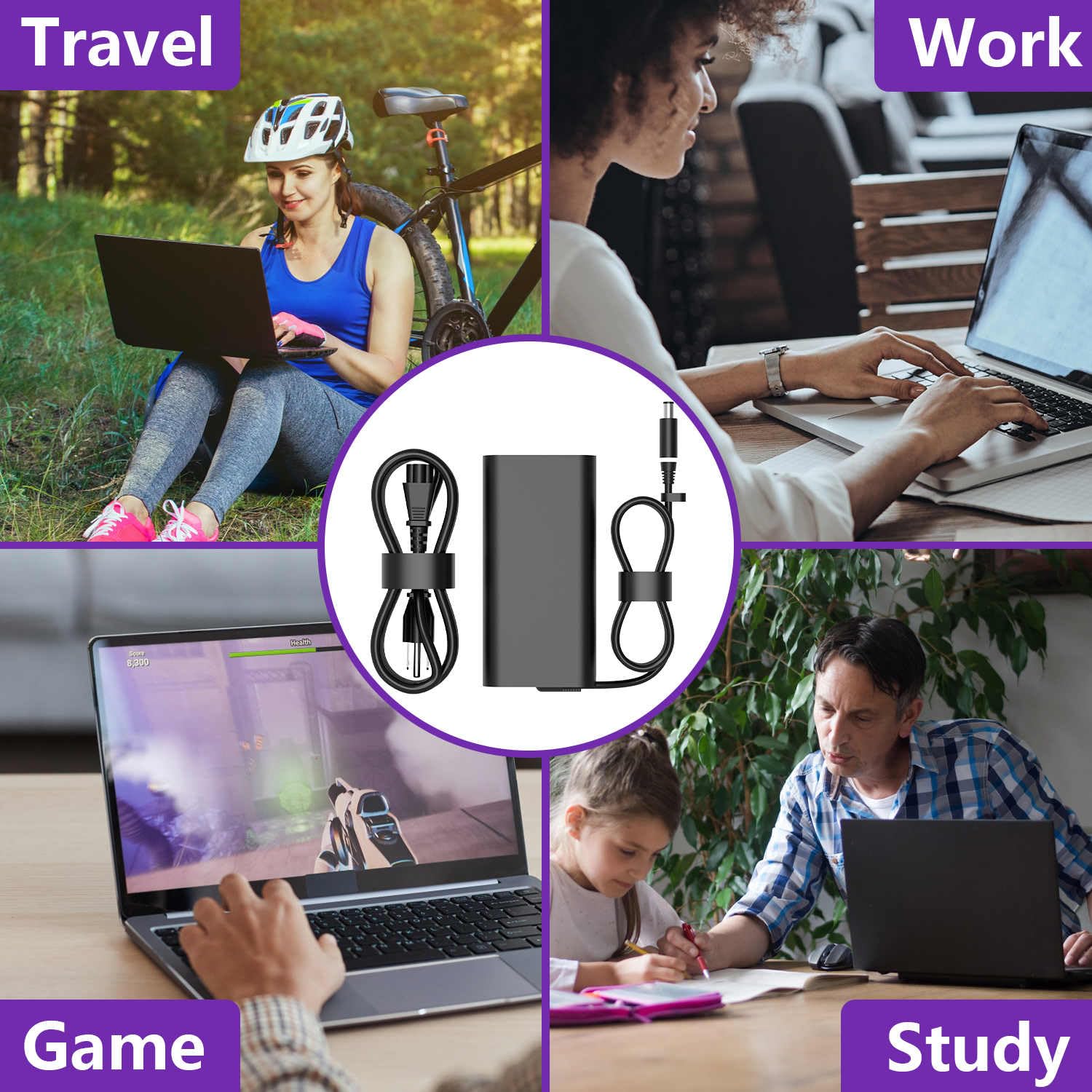 Neu Slim 240W GaN 19.5V 12.31A AC Netzteil Adapter Laptop