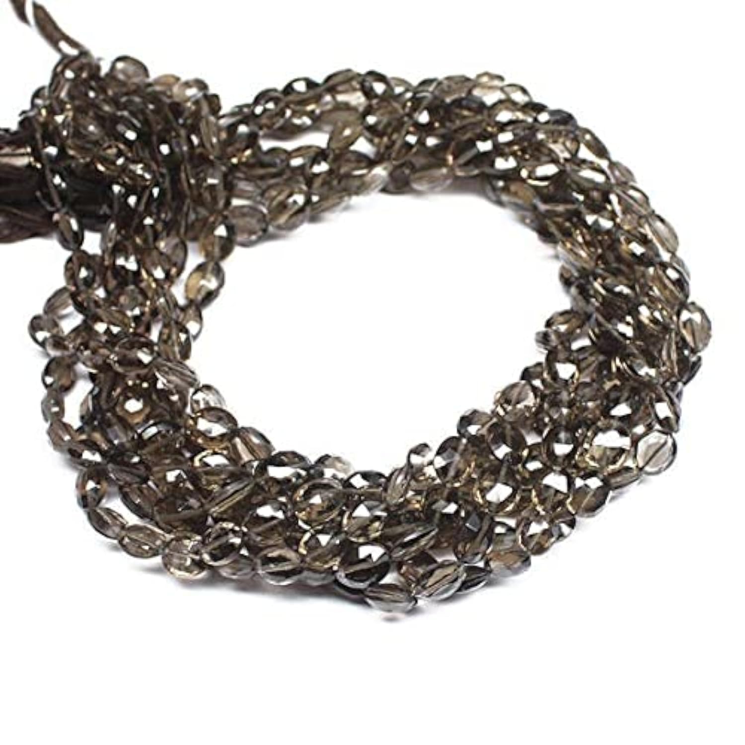 Perles quartz fumé naturel 7mm pour créer vos propres bijoux bohèmes