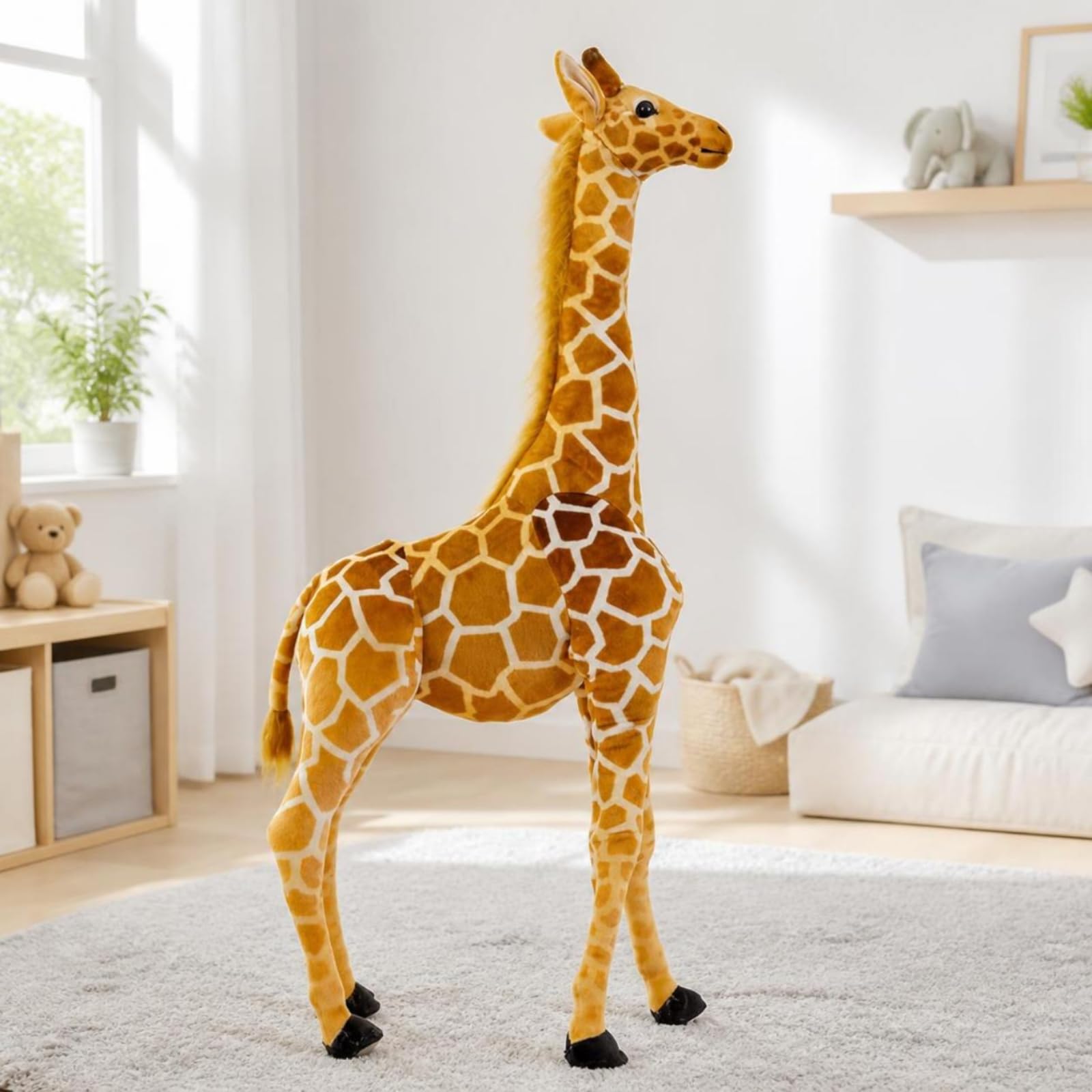 Pupazzo a Forma di Giraffa Morbido, Giraffa, 80 Cm, 0,6 kg